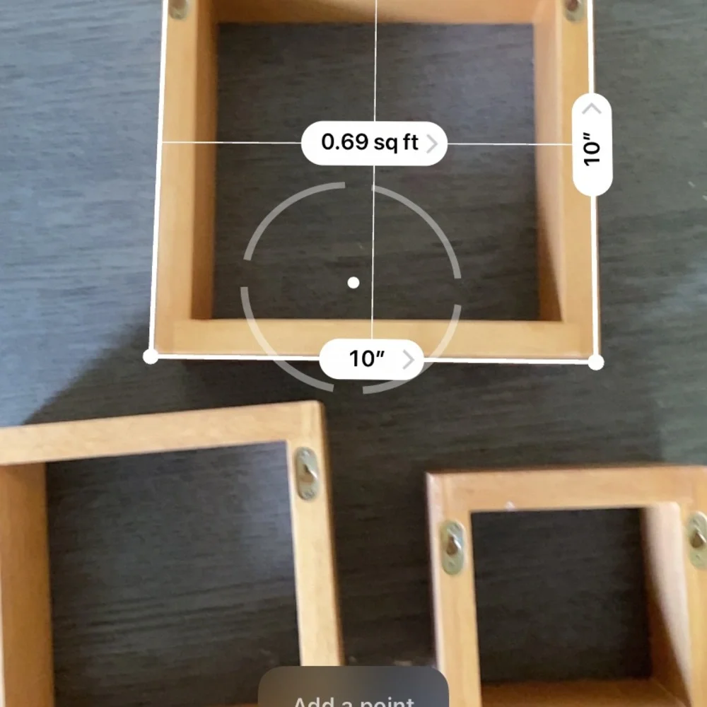 Brown cube shelving